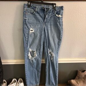 Old Navy Light Blue Distressed Boyfriend Jeans